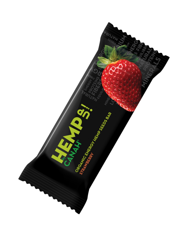 Baton Hemp Up cânepă cu căpșuni 48 g